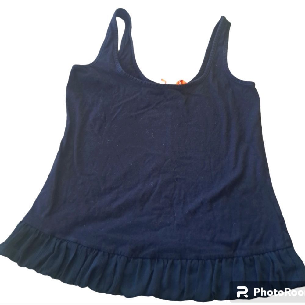 BCBGeneration Black Lace Peplem Tank Top